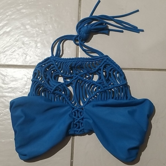 💕MIKOH💕 Macrame Bikini ~ Waimea Woven Halter Top XL & Cayman Bottoms M NWT - Picture 12 of 16